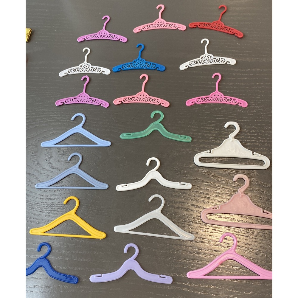 20 Vintage Barbie Ken Plastic Doll Hangers Skipper
